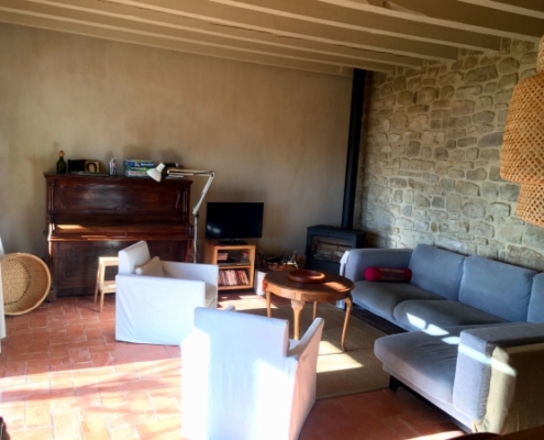 Vue du salon du gîte rural